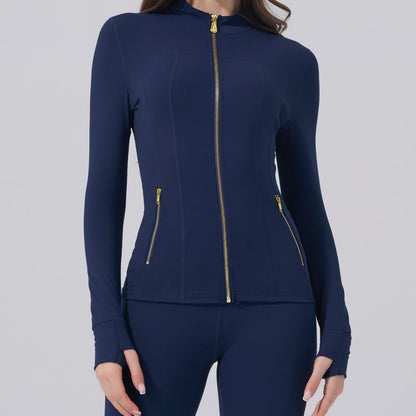 🔥LAST DAY SALE 50% OFF -Golden Zipper ✨ Gardenia Fragrance 🌼 Soft Brushed Women’s Tracksuit Set